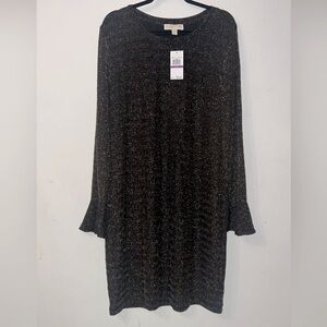 Michael kors XXl gold & black dress long sleeve NWT